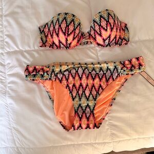Victoria's Secret Multicolor Strapless Bikini